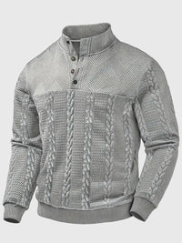 Dawson - Svetr s dlouhým rukávem Henley s pruhy