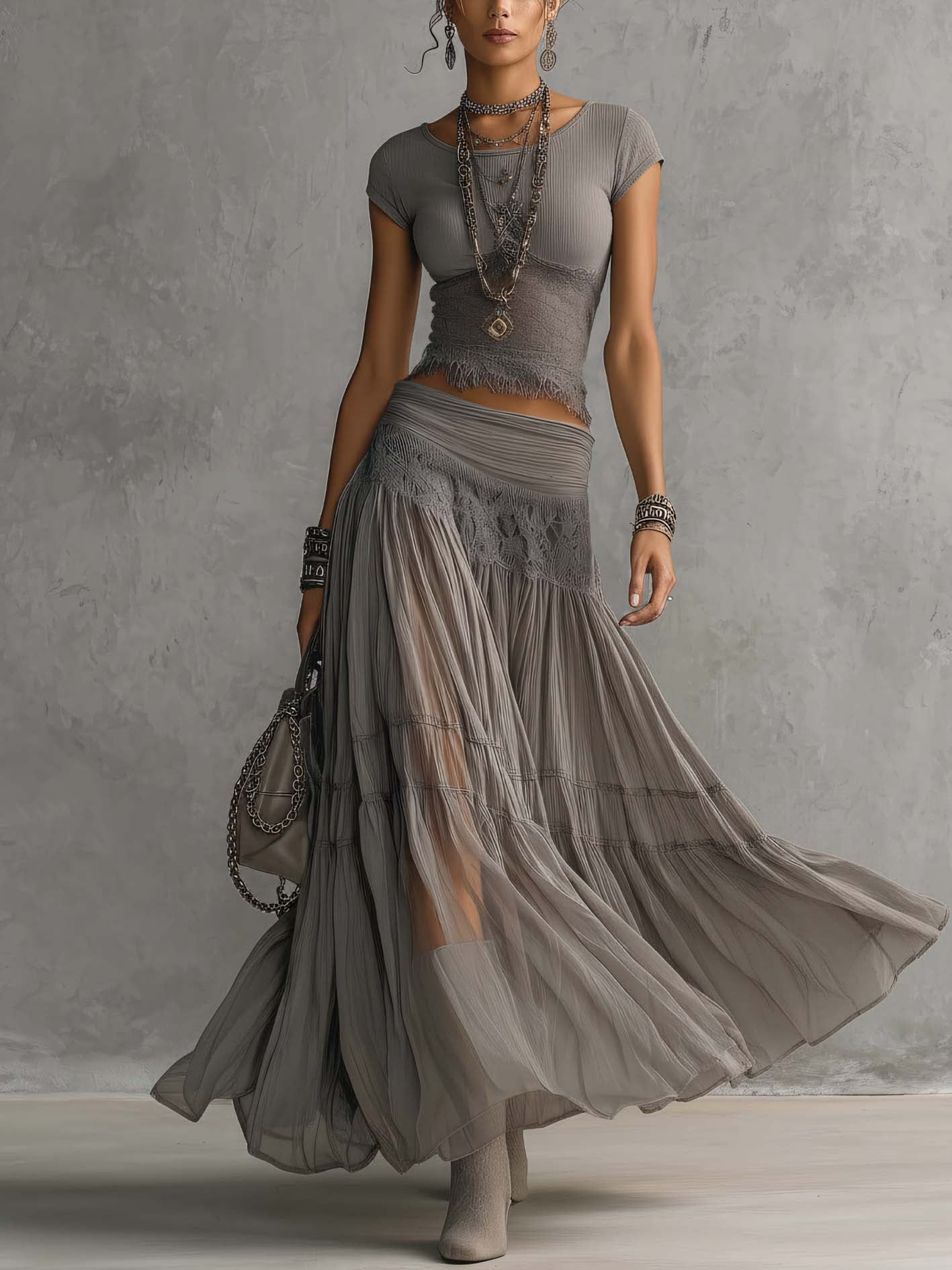 Elena Krajková Maxi Sukně Set