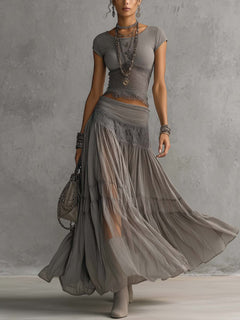 Elena Krajková Maxi Sukně Set