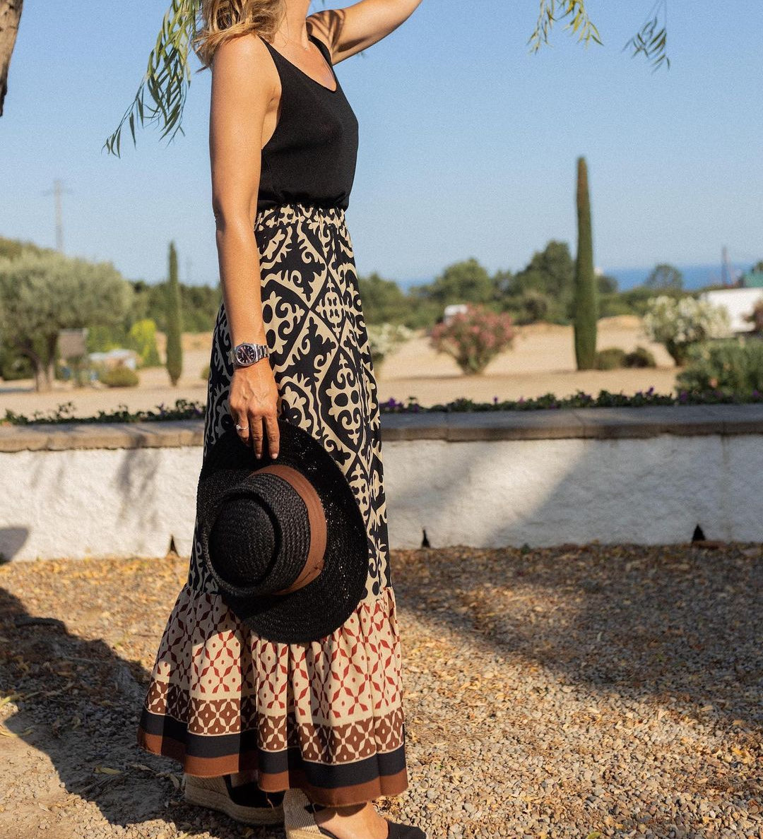 Bali Boho dámská sukně, barva černá