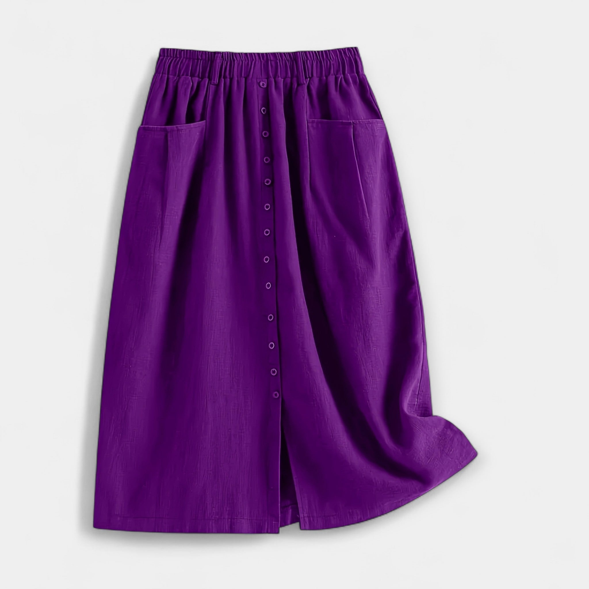 Isabella Vintage midi sukně, barva fialová