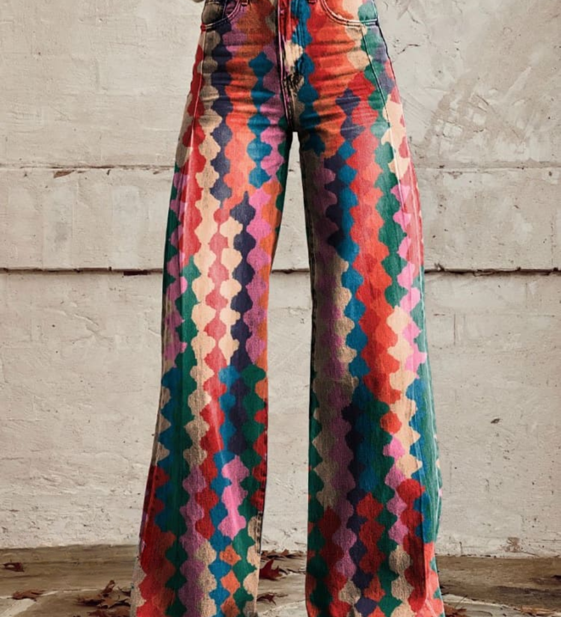 Capri Boho kalhoty širokého střihu - produktová fotografie
