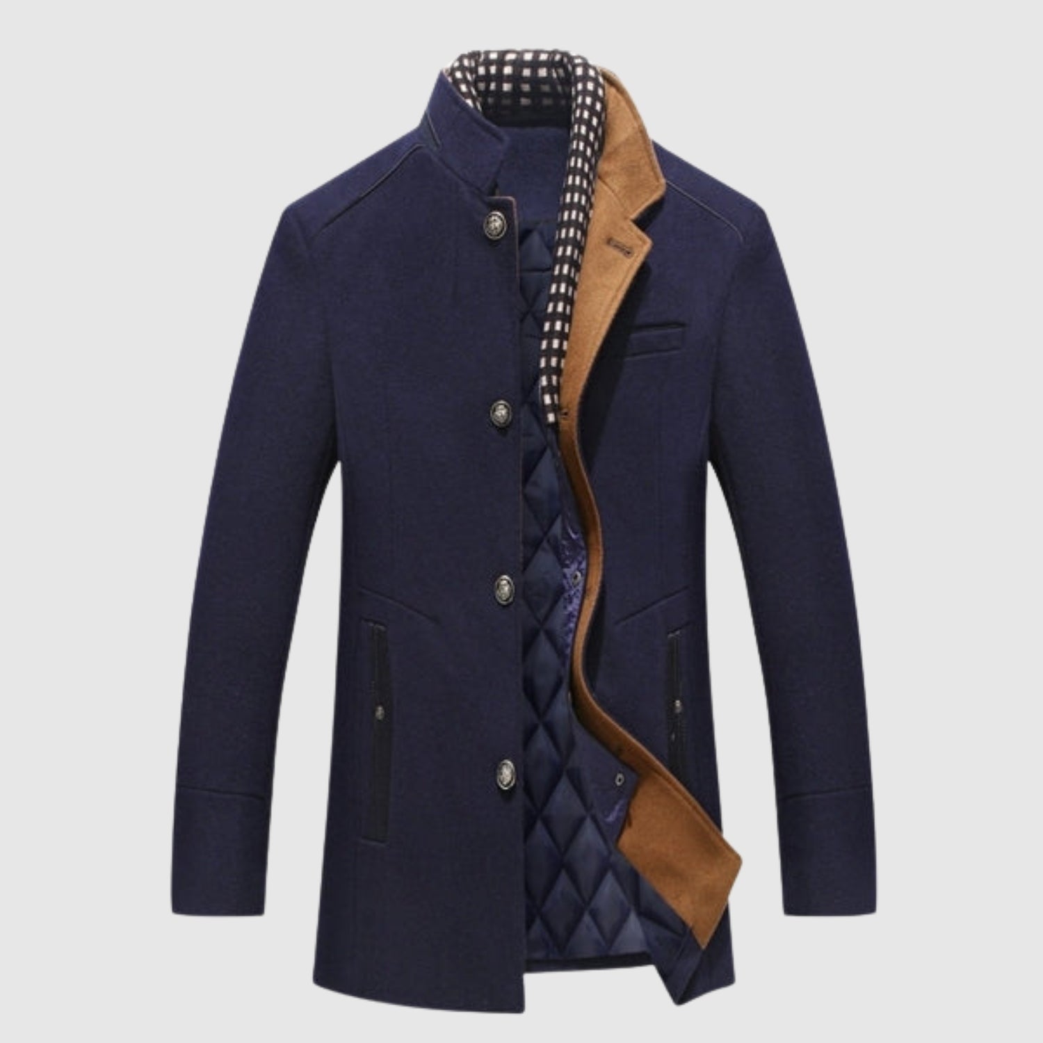 Zurich Elegantní městský kabát, barva modrá