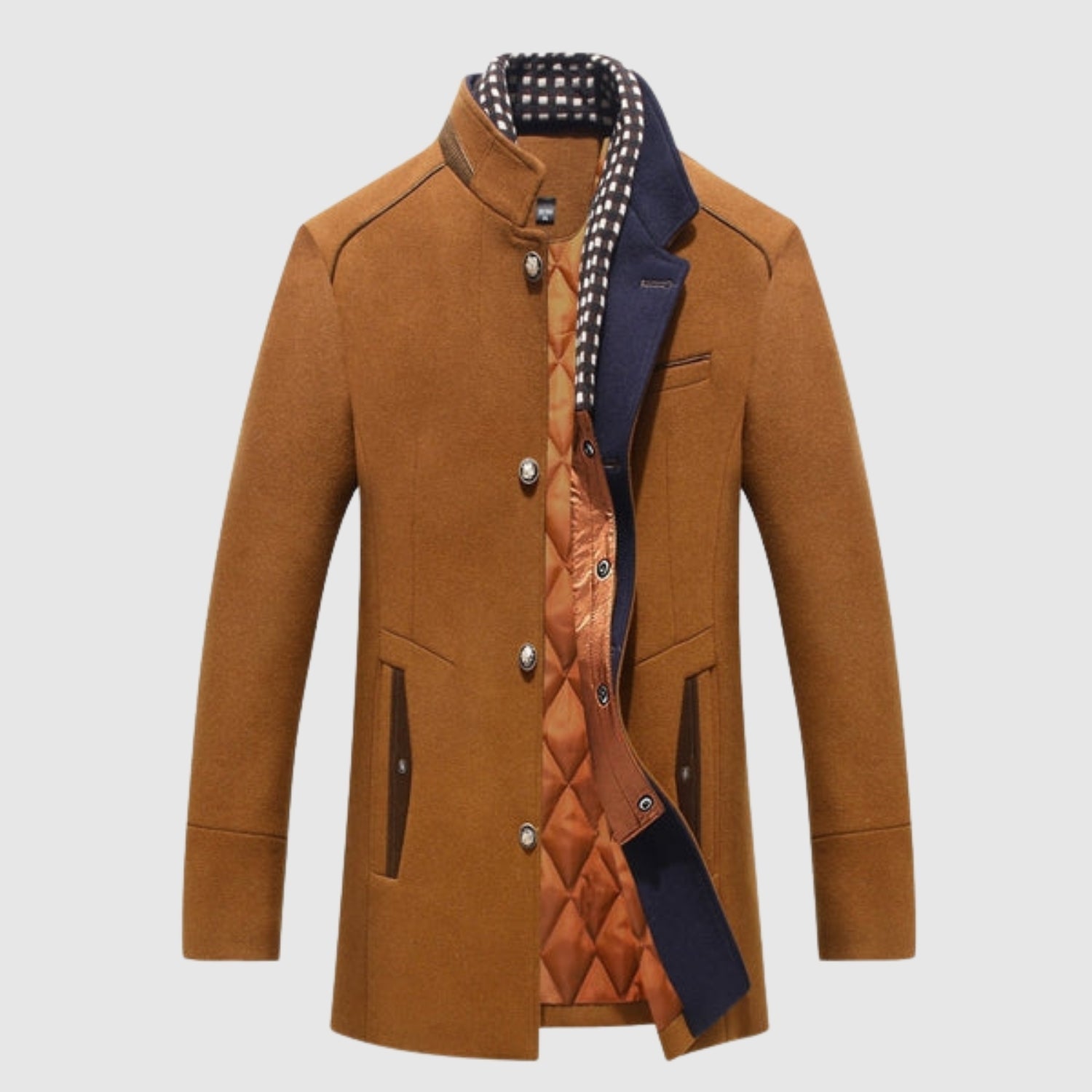 Zurich Elegantní městský kabát, barva hnědá