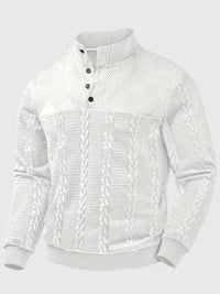 Dawson - Svetr s dlouhým rukávem Henley s pruhy