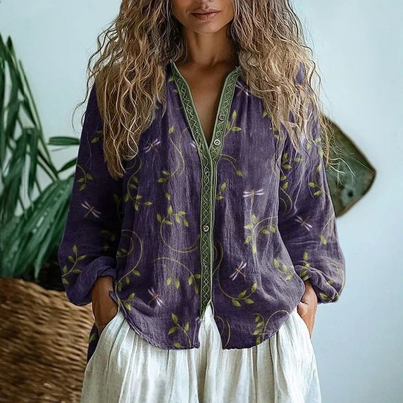 Nina Elegantní halenka, barva fialová