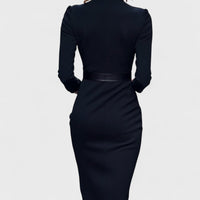Lunori Mandarin Luxe Maxi šaty s páskem