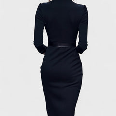 Lunori Mandarin Luxe Maxi šaty s páskem