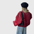 Sofia Kožená bunda oversized střihu