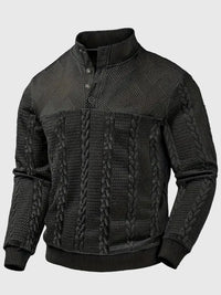 Dawson - Svetr s dlouhým rukávem Henley s pruhy