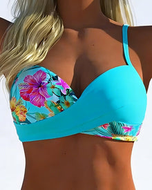 Bikini braletka styl tisk kontrast
