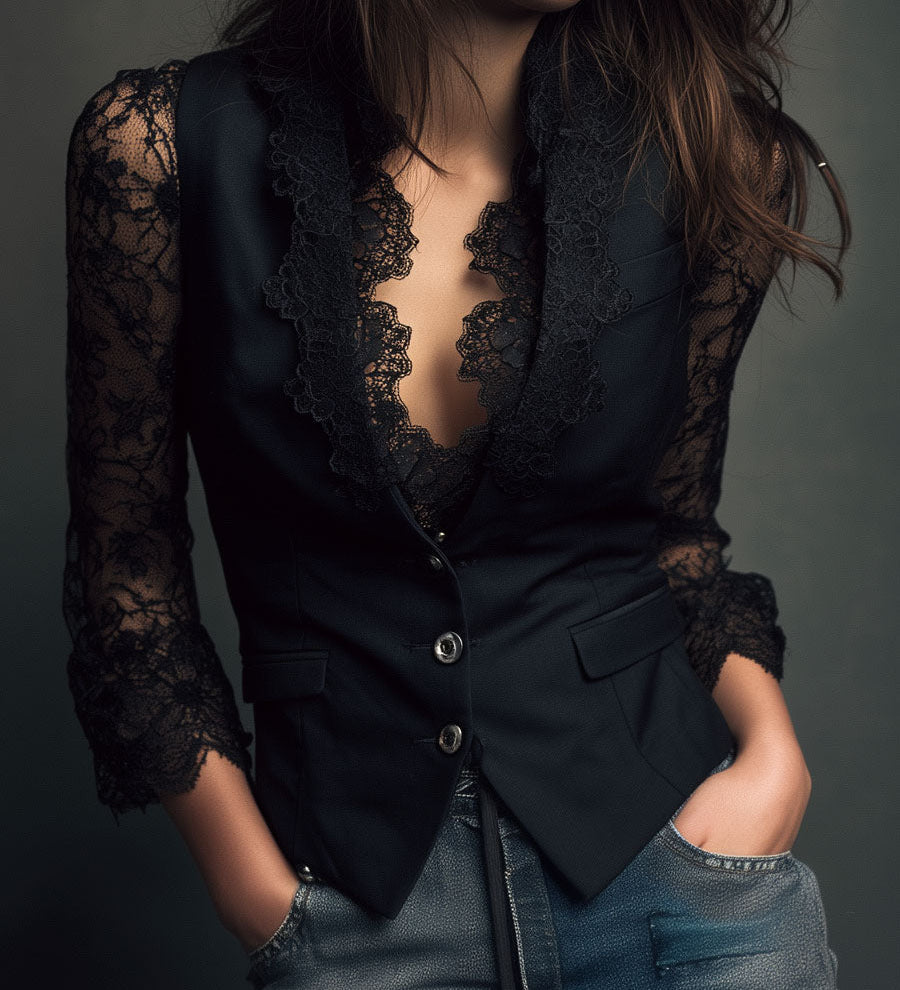 Florencie Elegantní blejzr, barva černá