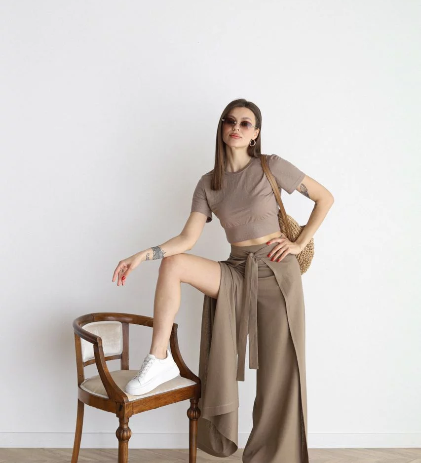 Marta Dámské kalhoty, barva olivová