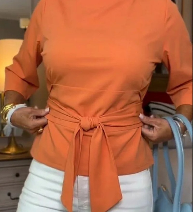 Bali Elegantní lehký top, barva oranžová