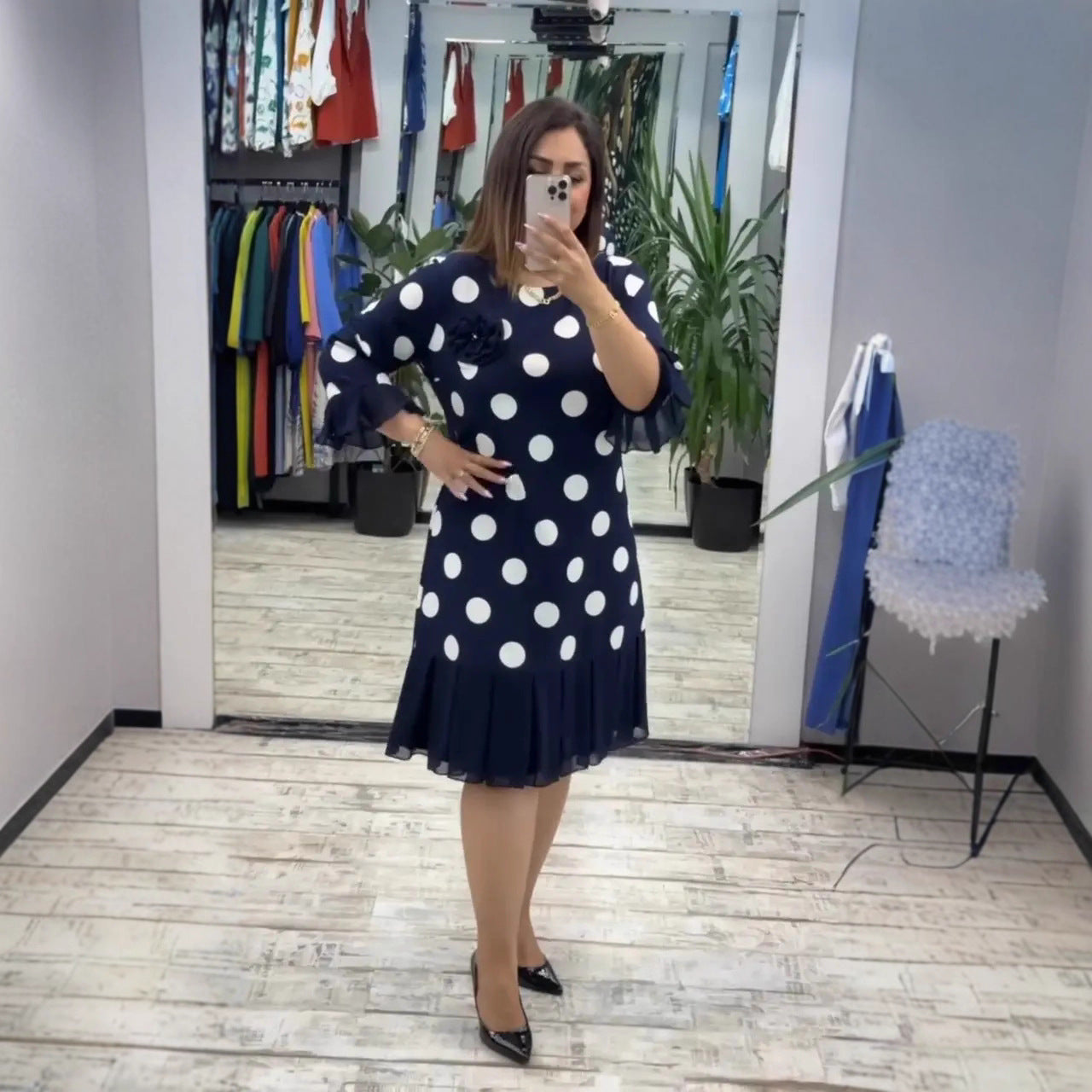 Amalfi Elegantní midi šaty, barva bílá