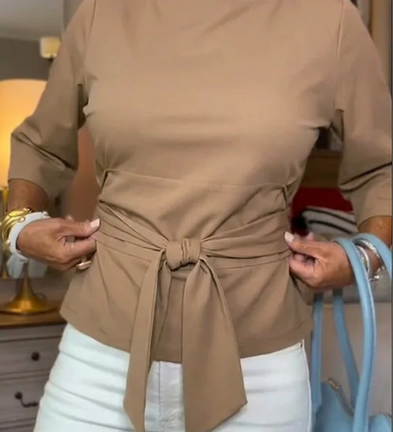 Bali Elegantní lehký top, barva olivová