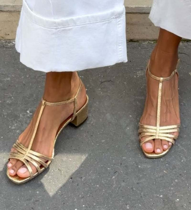 Sofia Dámské sandály, barva zlatá