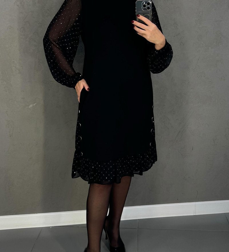 Nina Elegantní šaty 2, barva černá