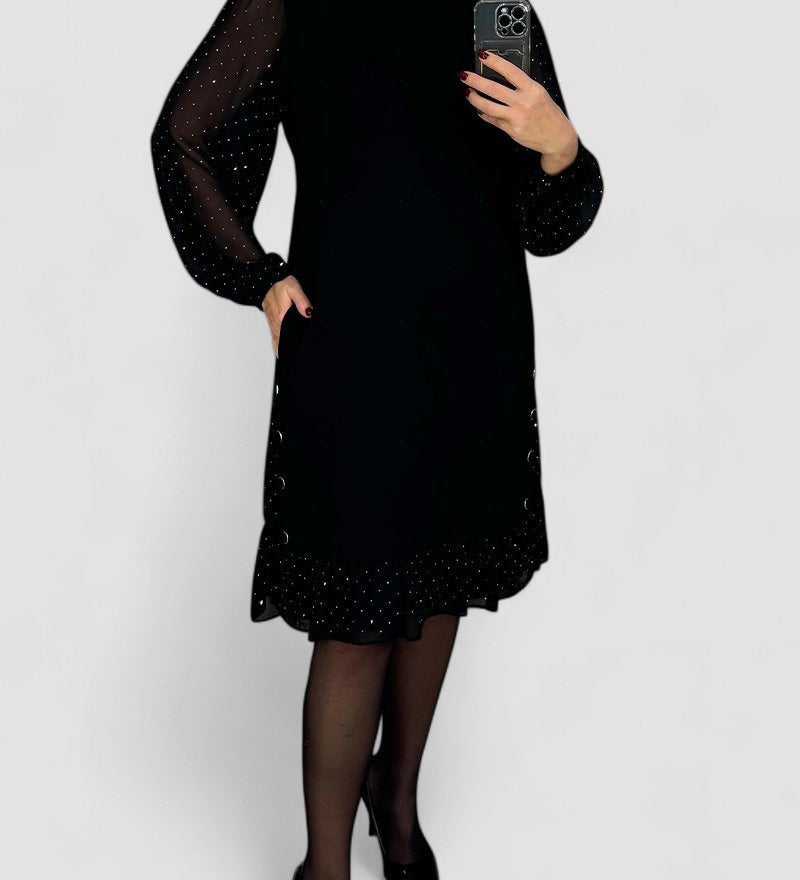 Nina Elegantní šaty 2, barva černá