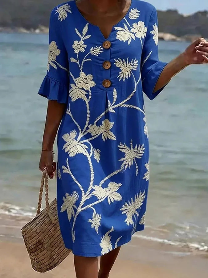 Jana volné šaty s květinovým vzorem