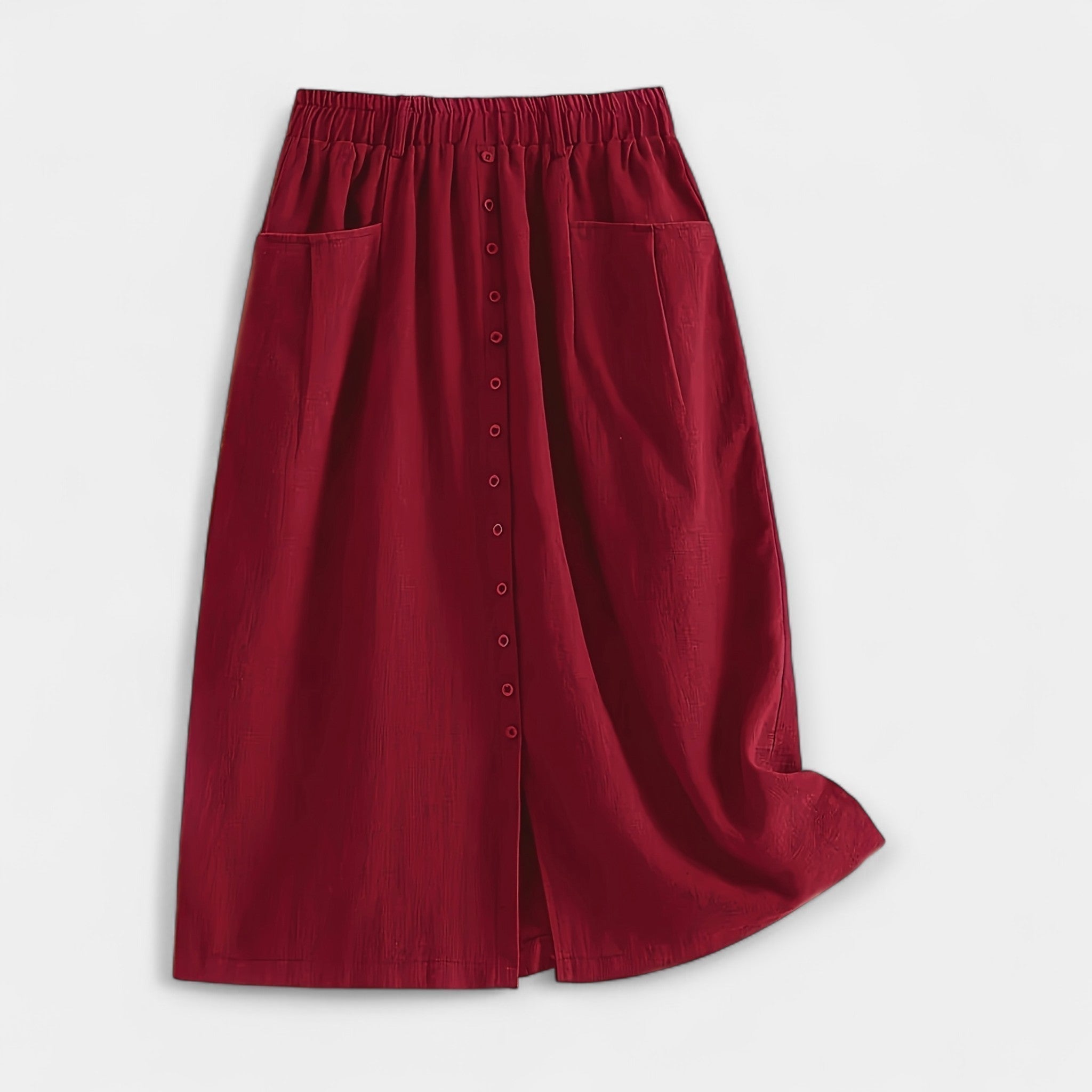 Isabella Vintage midi sukně, barva vínová