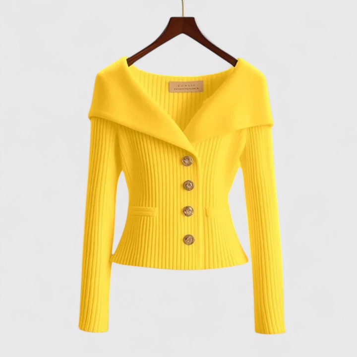 Elena Pletený kardigan, barva bílá