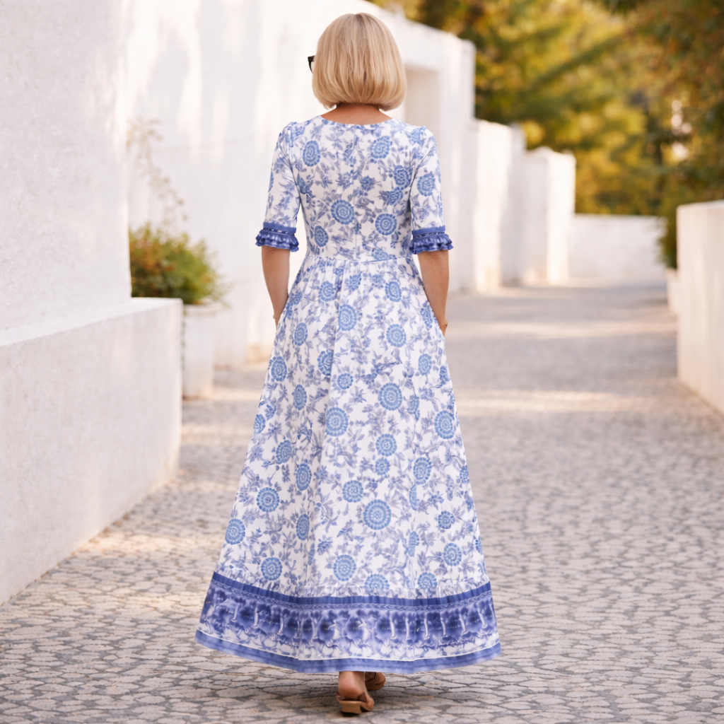Isabella Květované elegantní šaty - produktová fotografie