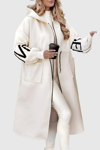 Monika Elegantní Kapucňový Kabát