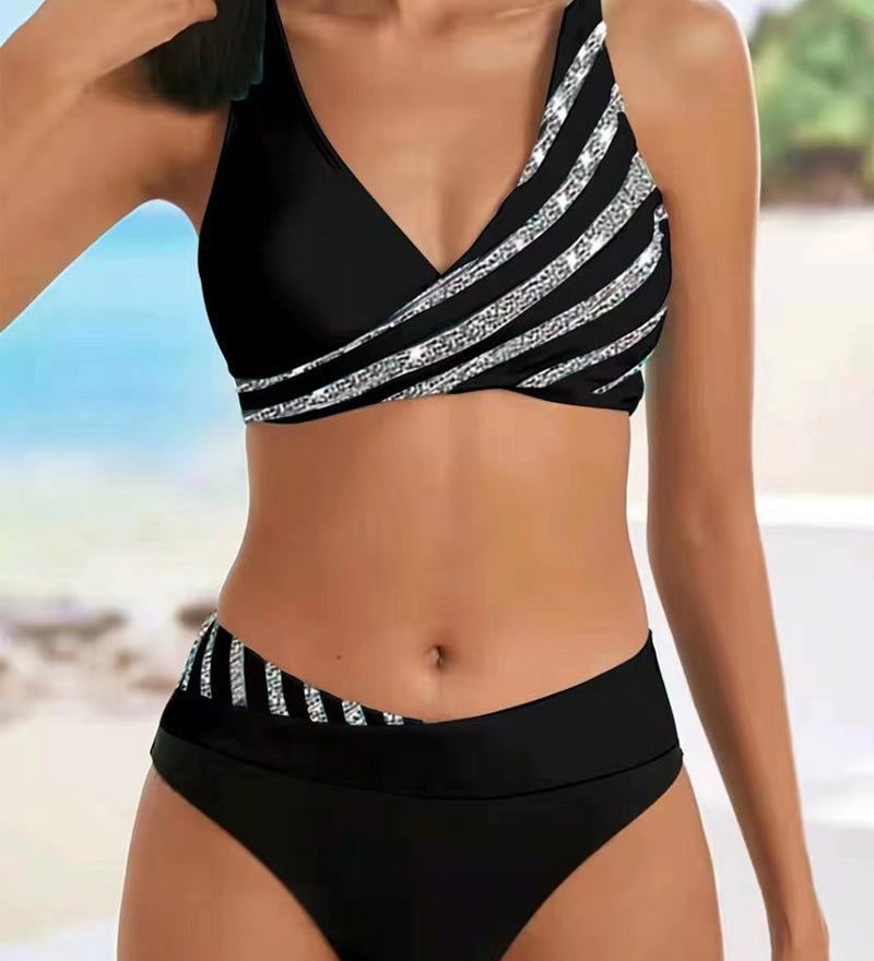 Luna Vzorované bikiny, barva černá