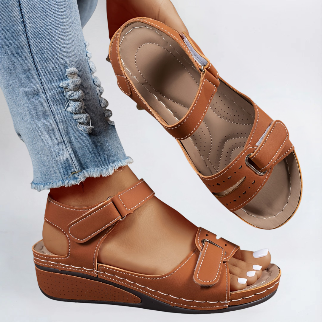 Maya Dámské sandály s měkkou stélkou 2, barva hnědá