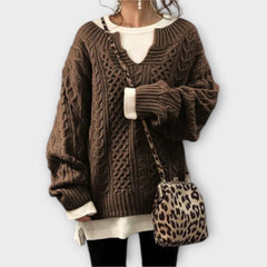 oversized-svetr-s-kabelovym-vzorem