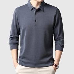 Libuše- Elegantní pénská polo košile s dlouhým rukávem