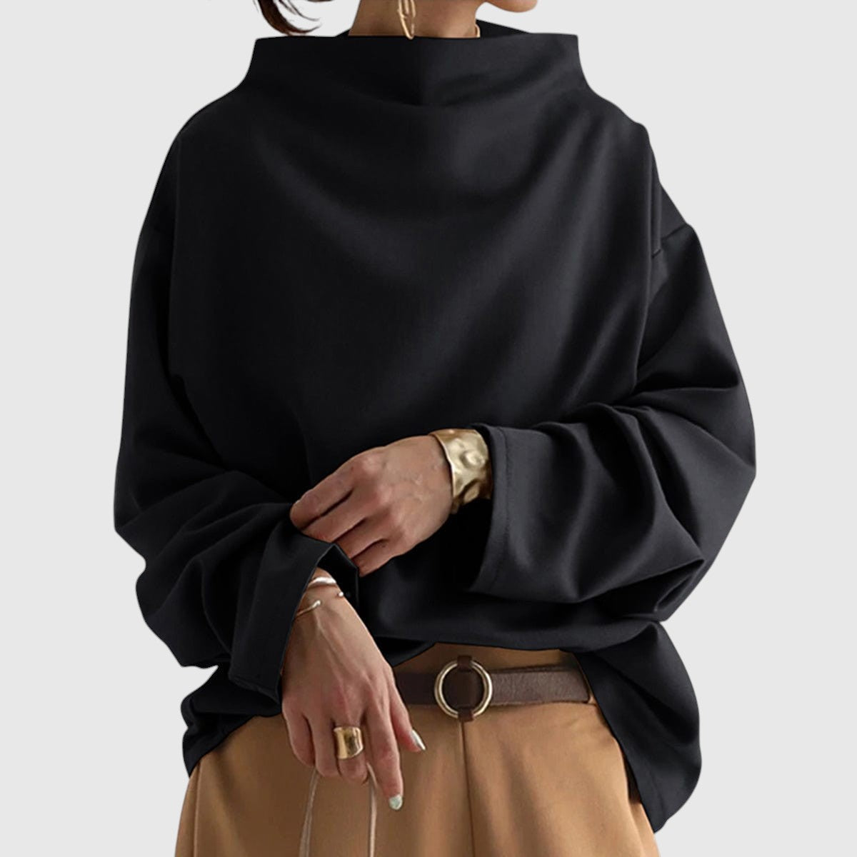 Marta Pletený pulovr, barva černá