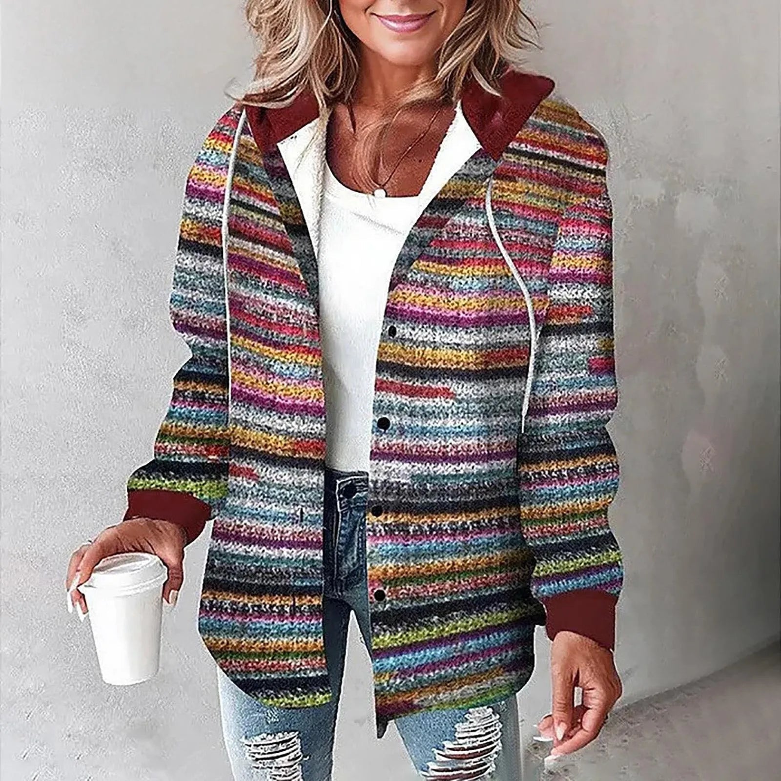 Marta Lehká bunda, barva červená