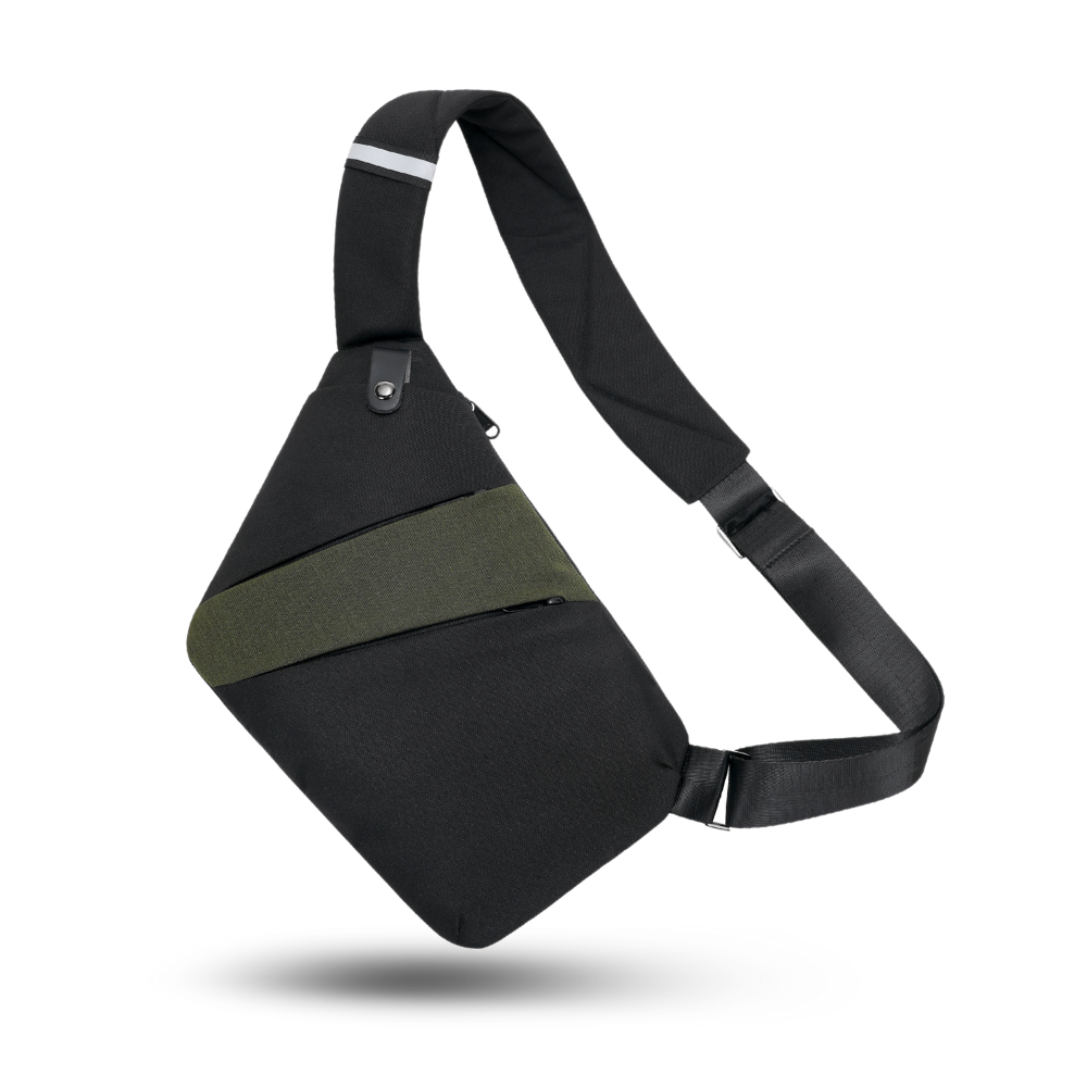 Nika Crossbody taška Slim Carry 2, barva černo-olivová
