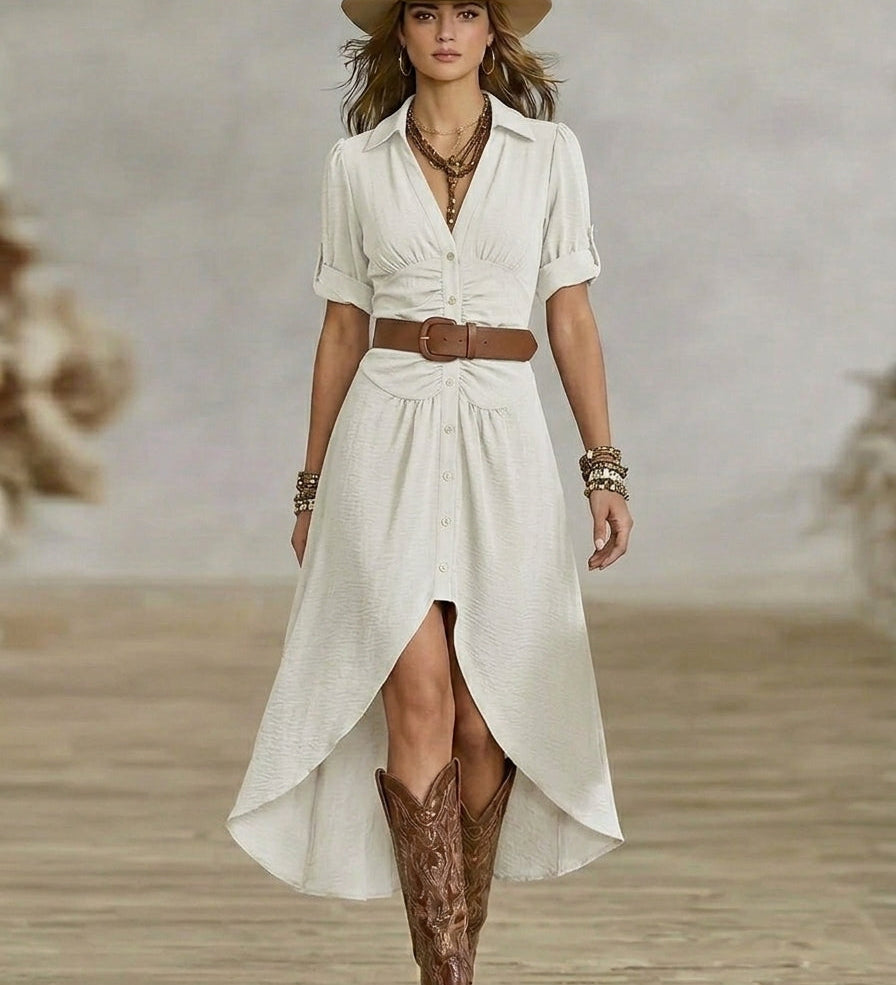 Bali Boho maxi šaty, barva bílá