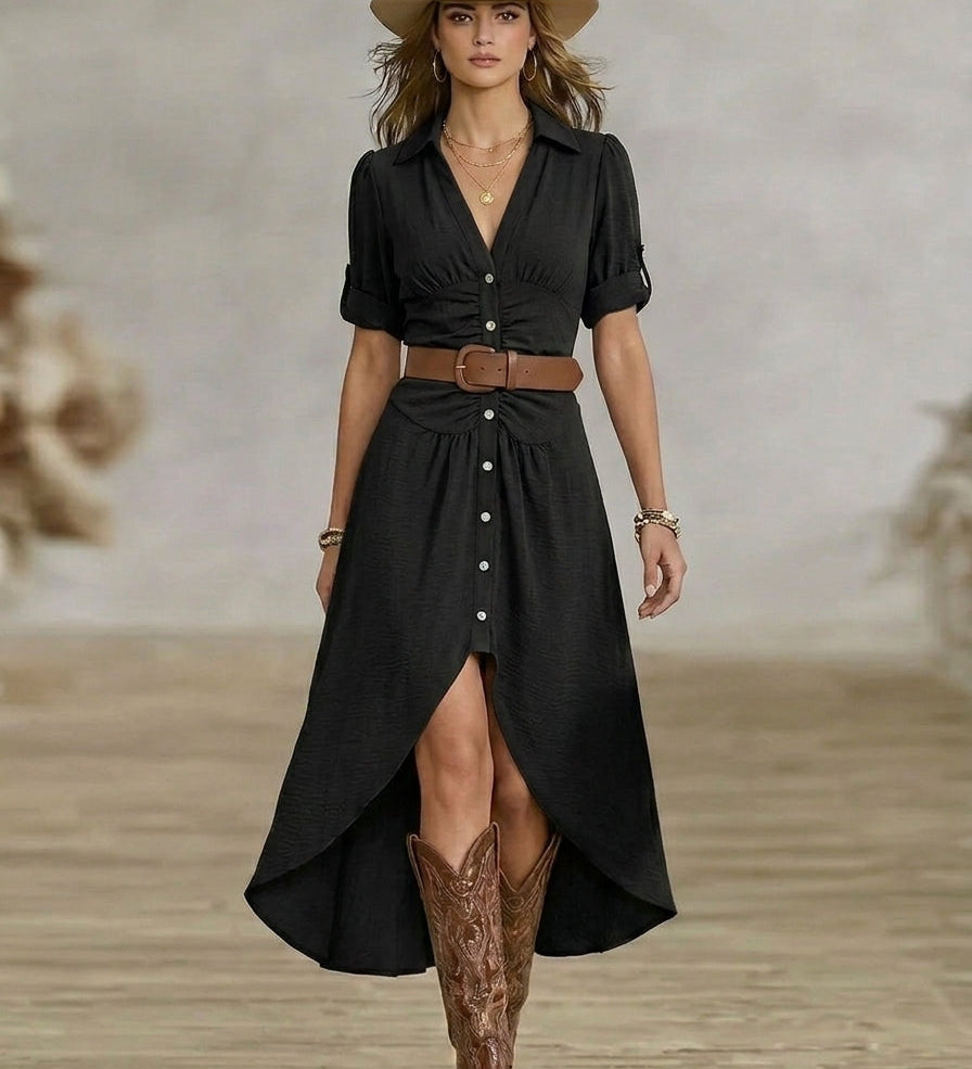 Bali Boho maxi šaty, barva černá