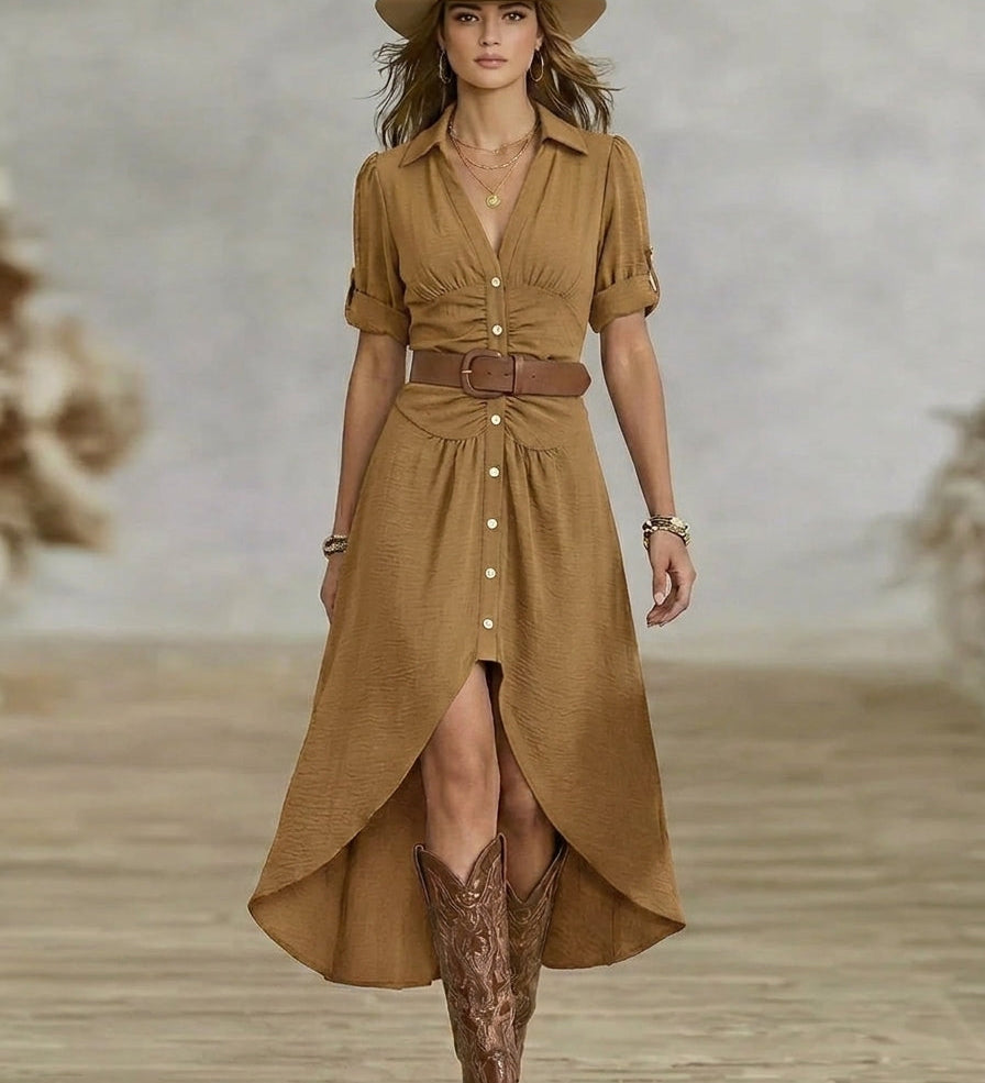 Bali Boho maxi šaty, barva hnědá