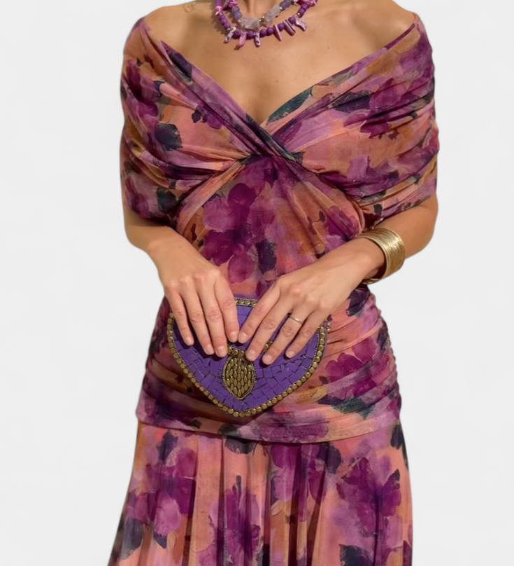 Verona Elegantní šaty, barva fialová