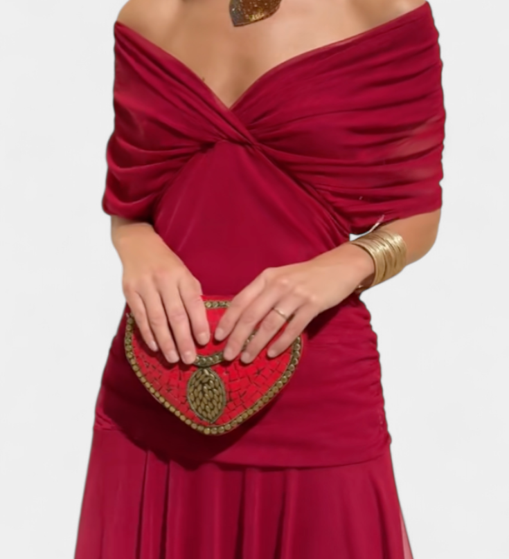 Verona Elegantní šaty, barva červená
