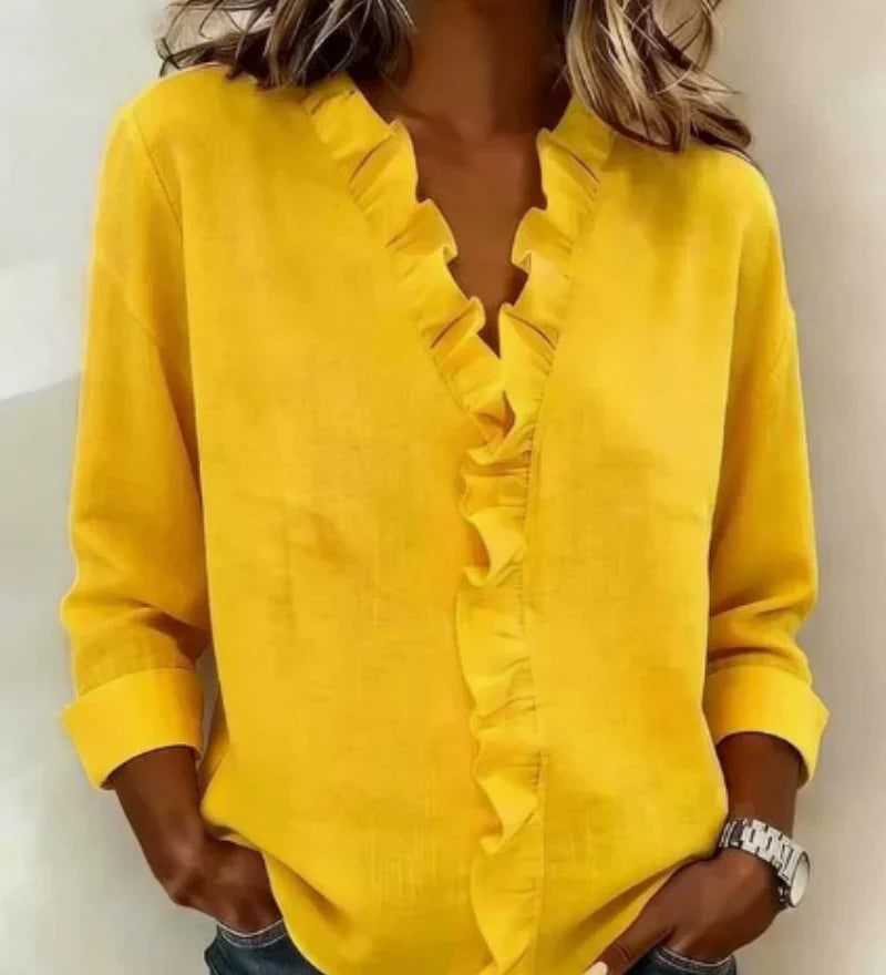 Elise Elegantní halenka, barva žlutá