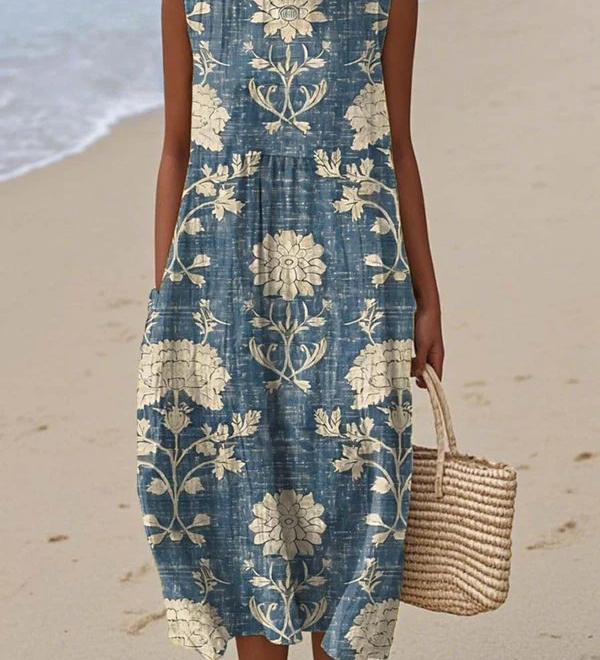 Valencia Boho midi šaty - produktová fotografie