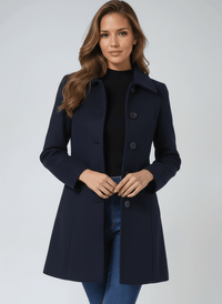 Eliška | Elegantní dámský kabát s áčkovou siluetou