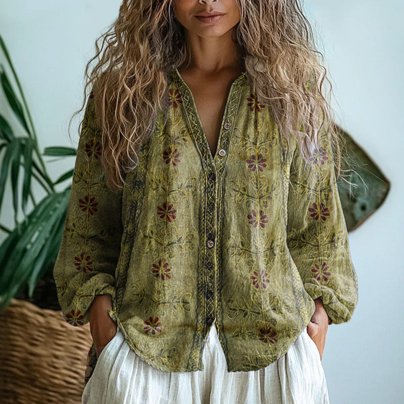 Nina Elegantní halenka, barva zelená