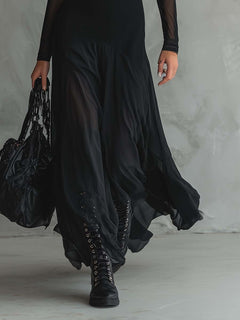 Kristýna | Elegantní maxi šaty z lehkého tylu