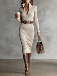Lunori Valériea Midi šaty fitted chic