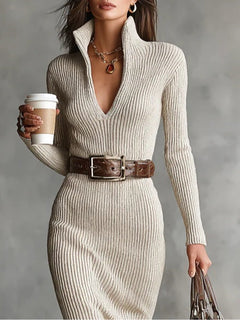Lunori Valériea Midi šaty fitted chic