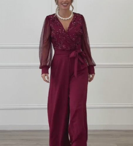 Amalfi Elegantní dámský overal, barva červená