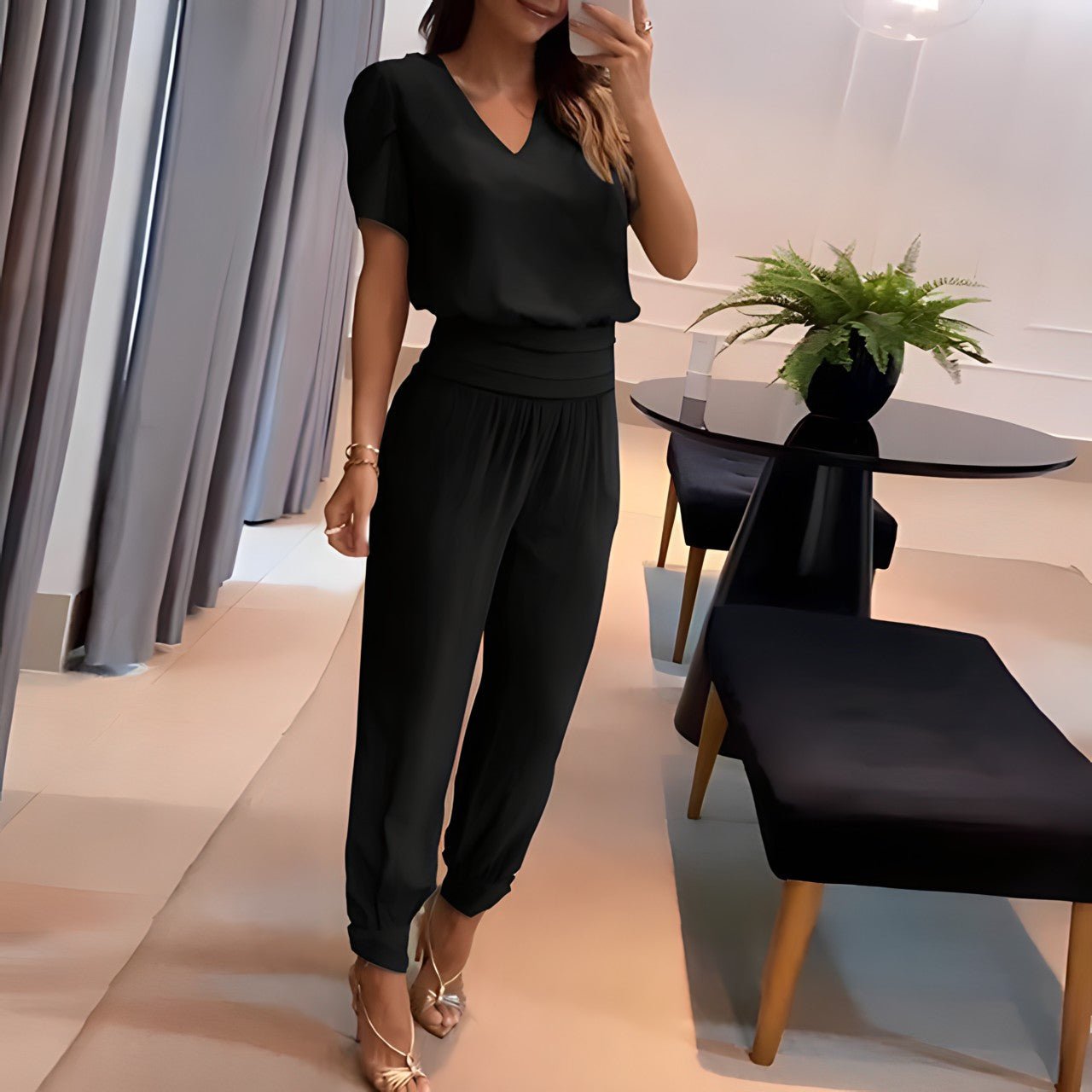 Valeria Dvoudílný komplet, barva černá