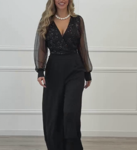 Amalfi Elegantní dámský overal, barva černá